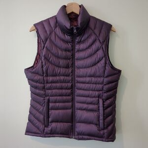 Bernardo Purple and Magenta Goose Down Feather Puffer Vest Size M